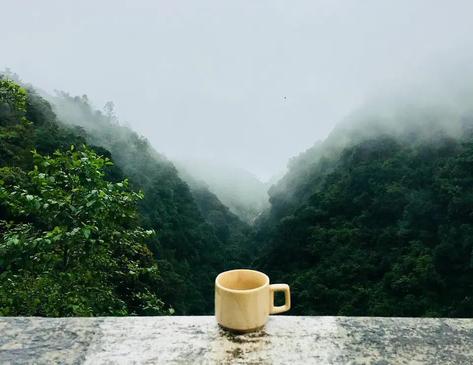 手拉白釉杯